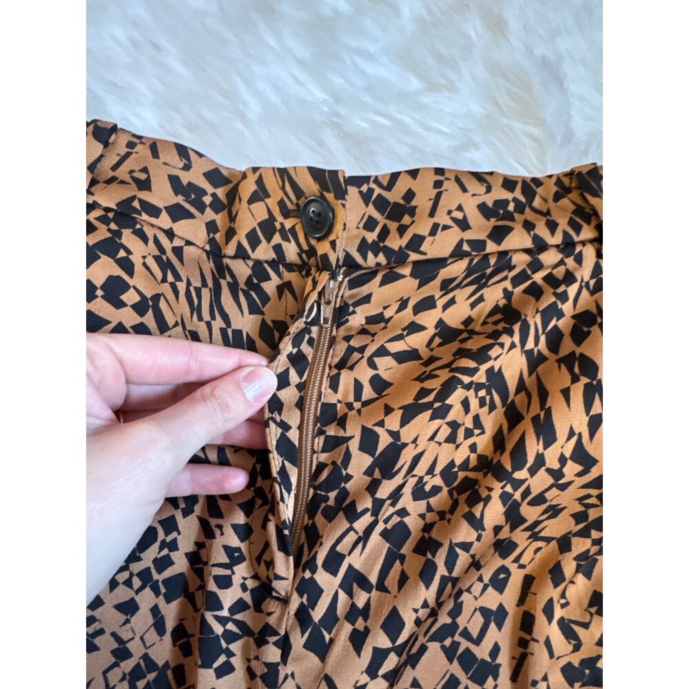 Open Edit Satin Leopard Abstract Print Satin Trou… - image 2